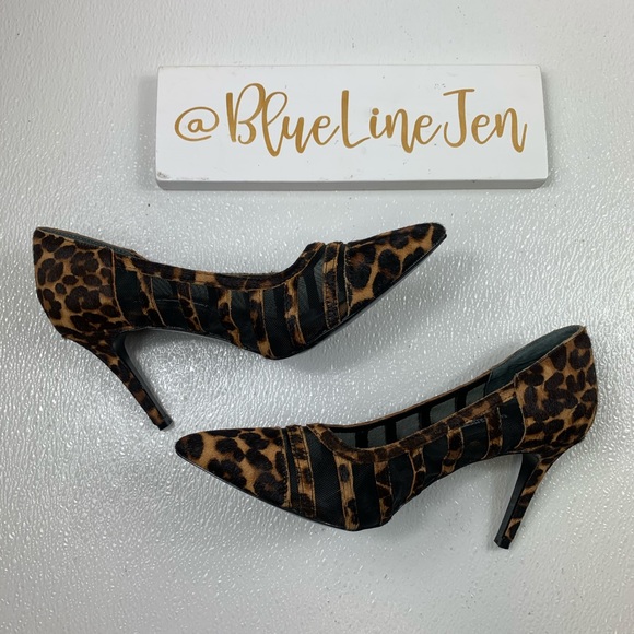 Charles David Vane Leopard Mesh Pumps NWOT - Picture 2 of 7